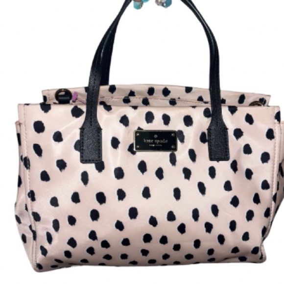 Kate Spade New York Loden Blake Avenue Flamingo Dot, Black/Pink Satchel NWOT - Picture 13 of 13
